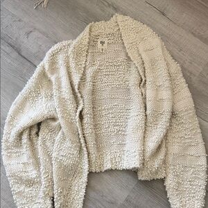 Billabong Cream Textured Open Knit Cardigan